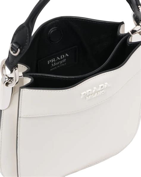 prada margit small leather shoulder bag red|Small Leather Prada Margit bag.